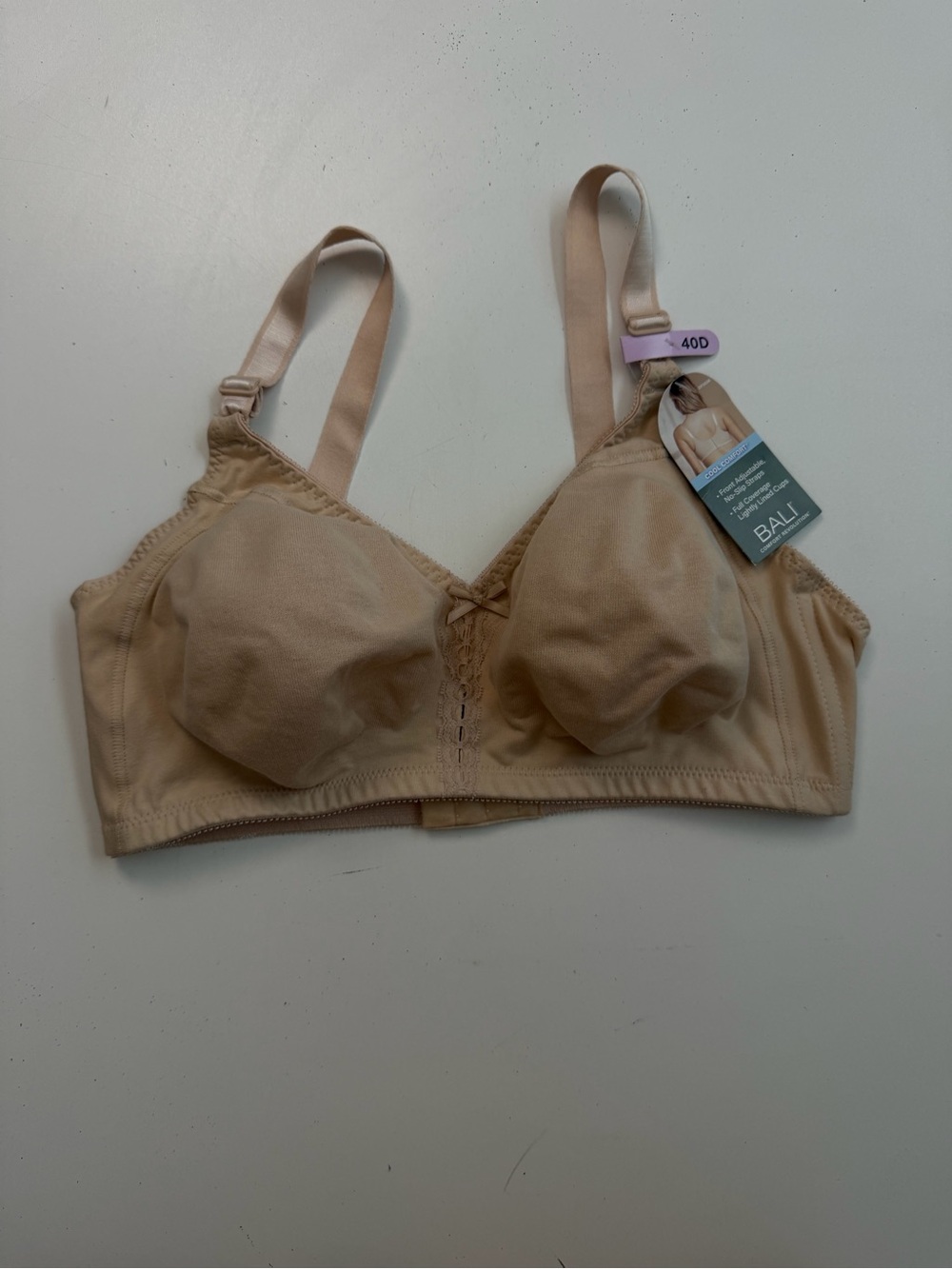 Bali Bra Comfort Revolution Full Coverage No Padding No Underwire Nude Tan